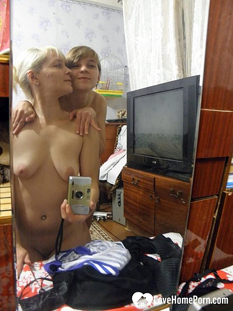 Lesbian babes strip and blow each other's melons while taking selfies - Image 8 of 20  in Lesbian category   featuring Anne Eden 