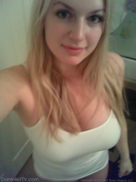Gigantic titted blondie amateur Danielle takes wild selfies around the house - #939875