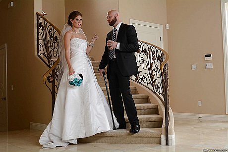Milf wifey Jenni Lee has sex in her wonderful white wedding dress - Image 1 of 16  in Cumshot category   featuring Johnny Sins, Jenni Lee 