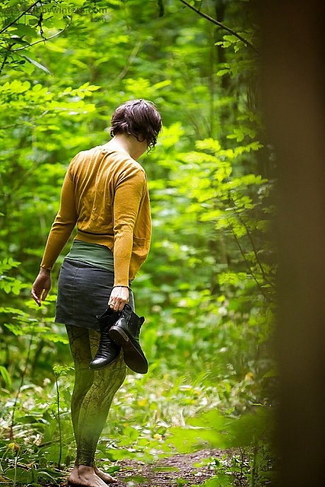 Voyeur snaps of nude brunette slut broad in glasses getting dressed in woods - Image 16 of 16  in Outdoor category   featuring Estella Z 