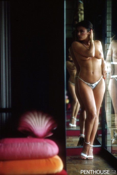 Alluring pornstar with nice naturals Monika Kaelin flaunts her hot butt & bush - #363011