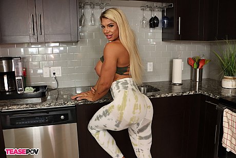 Busty MILF denise anders shows off her round breasts & gives a POV handjob - Image 7 of 21  in Amateur category   featuring denise anders 