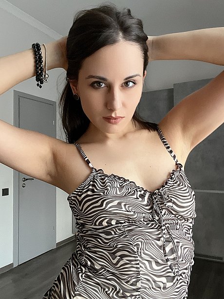 OnllyFans teen Alina Berryy posing in her pretty tight dress in a solo - Image 3 of 11  in Model category  