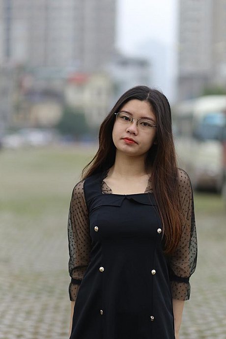 Gorgeous sweet asian model Natalia posing in her lovely lovely black outfit outdoors - Image 14 of 21  in Outdoor category  