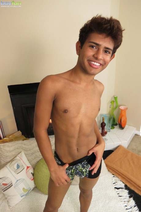 Petite twink Alex Steller strips naked & jerks his giant dick until he cums - #978747