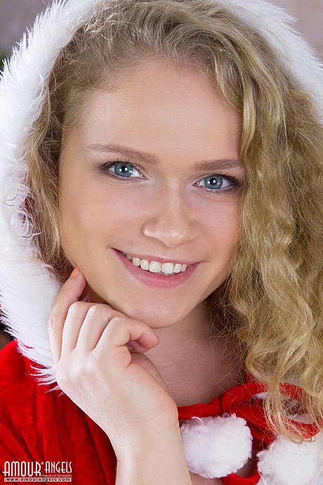 Cute young slut GF chick doffs her Christmas outfit for naked posing over the holidays - Image 3 of 20  in Pussy category   featuring Ulya 