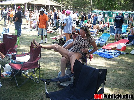 Amateur women go naked and semi nude at a clothing optional party - Image 4 of 12  in Outdoor category  