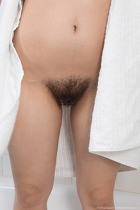 Ponytailed brunette Melissa Green shows her furry pussy up close in the shower - Image 20 of 21  in Pussy category   featuring Melissa Green 
