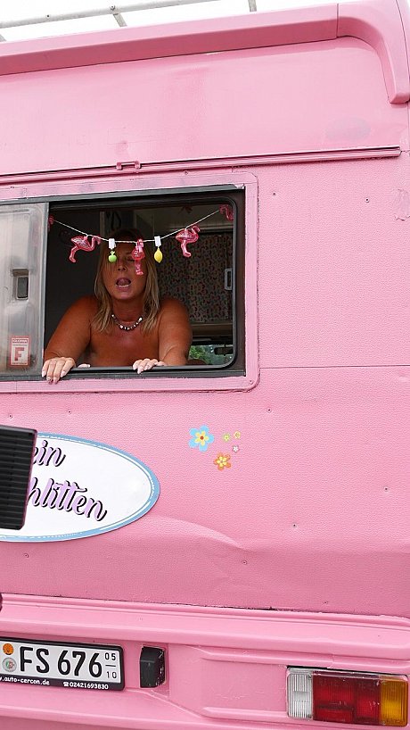 Chubby German MILF strips and gets her hole filled in a pink ice cream van - Image 11 of 20  in MILF category   featuring Nude Chrissy 