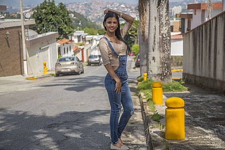 Charming latina teenie Denisse Gomez flaunts her ravishing figure in jeans - Image 6 of 20  in Outdoor category   featuring Denisse Gomez 