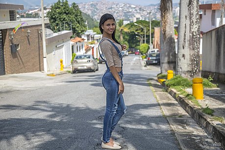 Charming latina teenie Denisse Gomez flaunts her ravishing figure in jeans - Image 8 of 20  in Outdoor category   featuring Denisse Gomez 