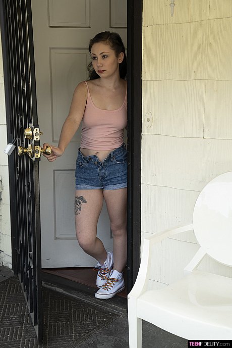 Natural teen Lenna Lux gets rid of her clothes at home & flaunts her sweet body - Image 4 of 21  in Teen category   featuring Quinton James, Lenna Lux 