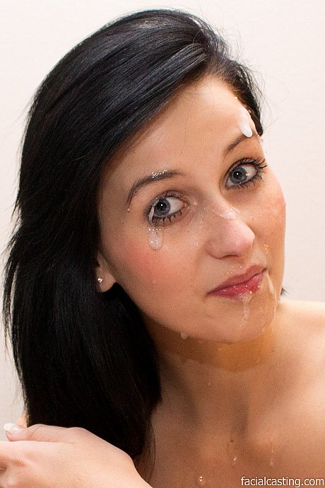 Slim babe doffs her red dress and gets a lovely delicious facial after hotel sex - Image 16 of 17  in Pussy category   featuring Mia Sky 