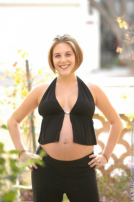 Pregnant lady woman Violet exposes her tits and fondles her swollen vagina - Image 2 of 20  in Model category   featuring Violet 