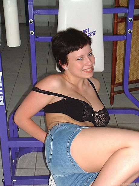 Hot Hungarian Alvina shows her juicy titties & her trimmed cunt during a workout - Image 5 of 21  in Babe category   featuring Alvina 