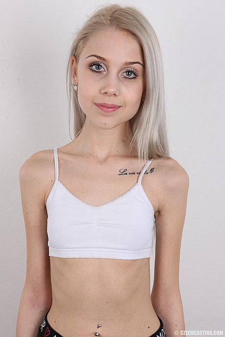Skinny 18 year old virgin Natalia takes off her clothes to stand in the nude - Image 6 of 20  in Tiny Tits category   featuring Natalia 