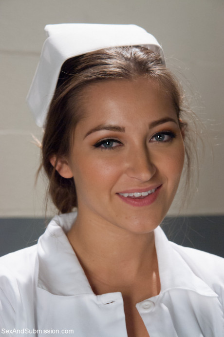 Pretty nurse with a nice booty Dani Daniels strips and poses in high heels - #979714
