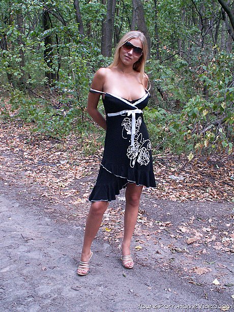 Horny amateur with tan lines Lizie strips naked and poses in nature - Image 1 of 20  in Pussy category   featuring Lizie 