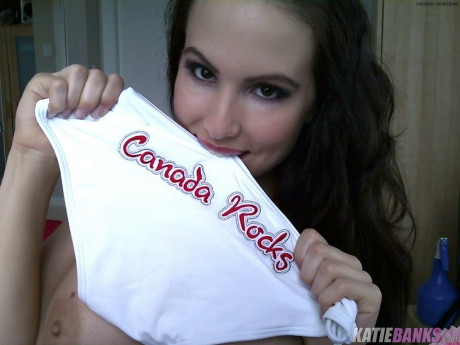 Katie Banks selfshots of her Canada Rocks bikini - #234251