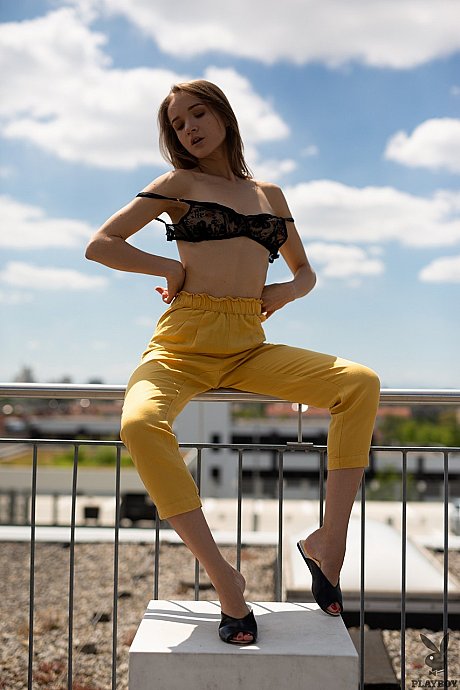 Attractive skinny centerfold Vi Shy unveils her hot butt and poses in the sun - Image 19 of 20  in Outdoor category   featuring Vi Shy 