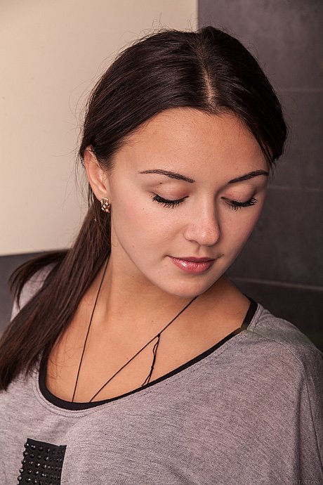 Ravishing sexy babe Veselin shows her tanned tiny melons & her shaved cunt - Image 3 of 21  in Teen category   featuring Veselin 