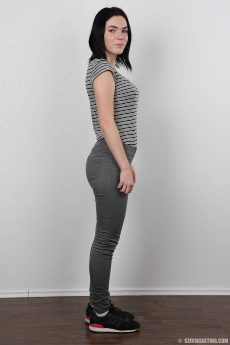 Amateur Petra has perky breasts and enormous nipples photographed for a casting call - #190685
