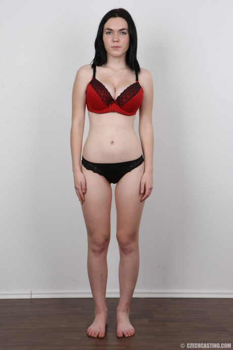 Amateur Petra has perky breasts and enormous nipples photographed for a casting call - #190689