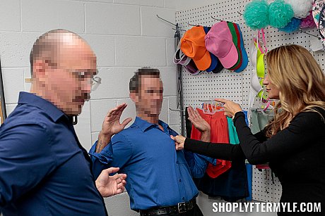 Lovely shoplifter with monstrous tits Sloan Rider gets spit roasted by 2 officers - Image 6 of 20  in Cumshot category   featuring Wrex Oliver, Rusty Nails, Sloan Rider 