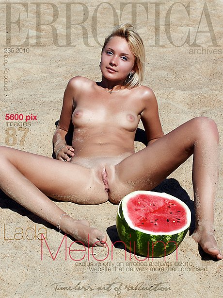 Adorable blondie Lada displays her pretty shaved pussy on a sandy beach - Image 20 of 20  in Pussy category   featuring Lada 