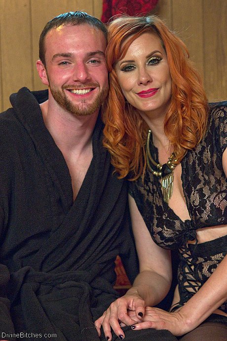 Madeline Marlowe pegging & jerking off a male sub after a snatch licking - Image 20 of 20  in Spreading category   featuring Maitresse Madeline Marlowe, Jimmy Bullet 