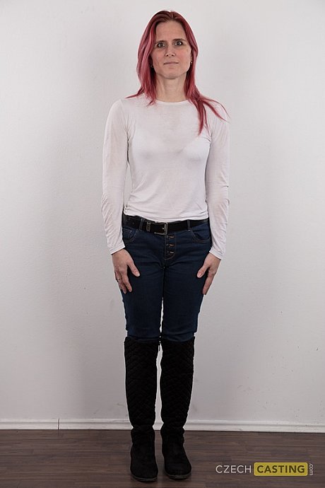 Ginger amateur Kveta shows her mismatched breasts while standing undressed - Image 2 of 20  in Close Up category   featuring Kveta 