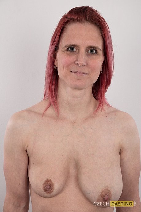 Ginger amateur Kveta shows her mismatched breasts while standing undressed - Image 11 of 20  in Close Up category   featuring Kveta 