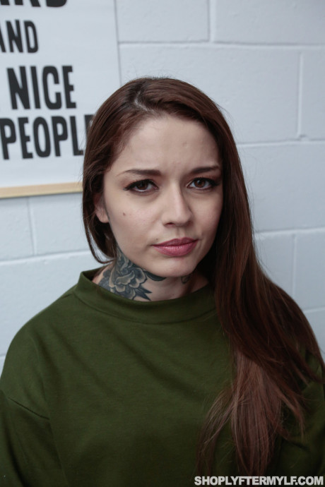 Inked teenie with small breasts Vanessa Vega gets hammered roughly for shoplifting - #1133920