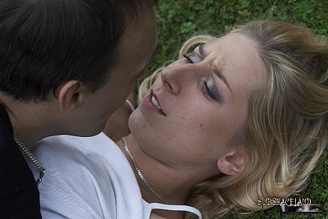 Young teenie yellow-haired whore gf girl is tortured in the backyard by her captor - Image 5 of 16  in Outdoor category   featuring Caroline Fox 