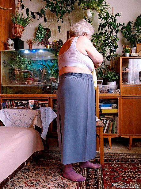 Fat mature old lady Galfira undresses and poses naked in a solo show - Image 1 of 21  in Ass category   featuring Galfira 