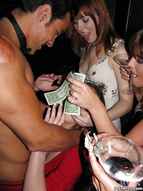 Kasey Chase and her girlfriends throw cash at male strippers and fuck them too - Image 1 of 16  in Tiny Tits category   featuring Kasey Chase 