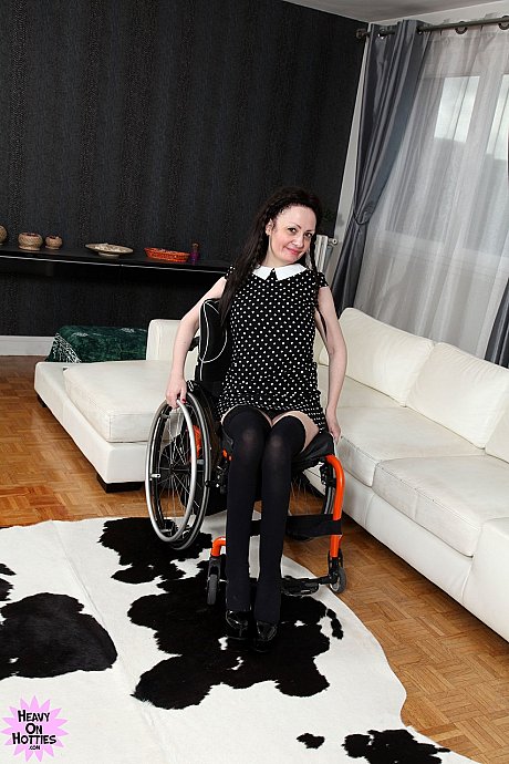 Dark haired amateur older Marie Lea Kinka rubs her enormous tits and bushy twat - Image 2 of 20  in Masturbation category   featuring Marie Lea Kinka 