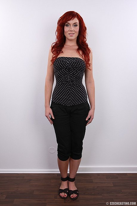 Flaming ginger Euro Lucie shows ll her pretty sides standing before the camera - Image 2 of 20  in Babe category   featuring Lucie 