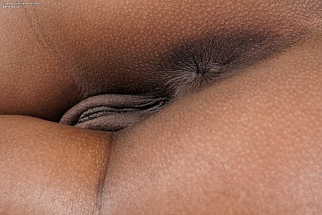 Pretty ebony teenie in nylon stockings Demi Sutra masturbates on the dining table - Image 15 of 20  in Pussy category   featuring Demi Sutra 