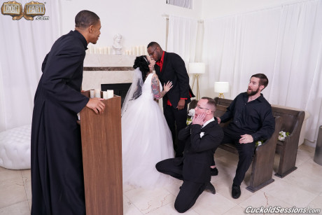 Cuckold Sessions Interracial Wedding - #80688