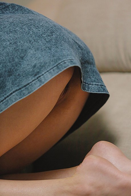 Young nerdy chick gf girl Sade Mare plays with her small twat after reading a book - Image 4 of 16  in Model category   featuring Sade Mare, Tina M 