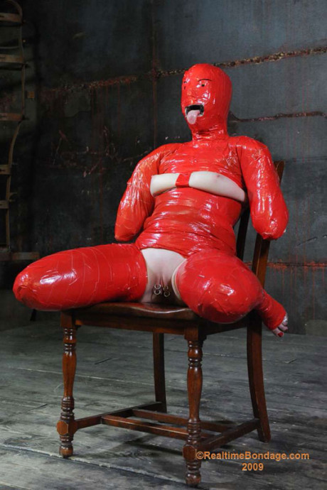 BDSM freak Claire Adams mummified in latex and brutally tortured - #216570
