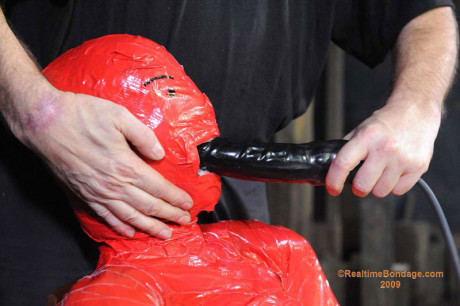 BDSM freak Claire Adams mummified in latex and brutally tortured - #216571