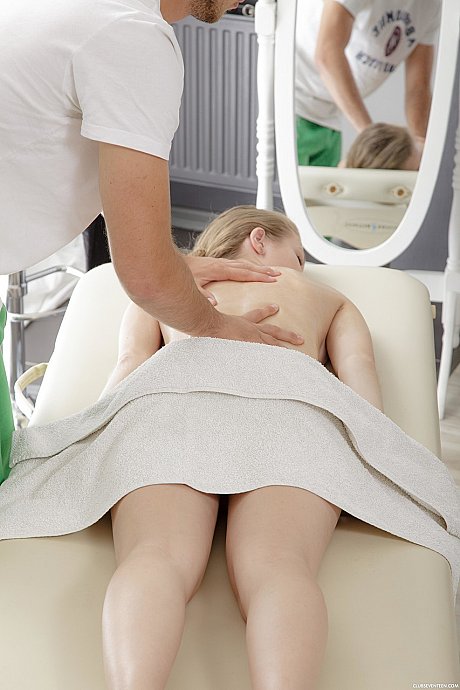 Leggy teenie slut gf girl has sex with her masseur on a table during a undressed massage - Image 2 of 15  in Legs category   featuring Raphael 