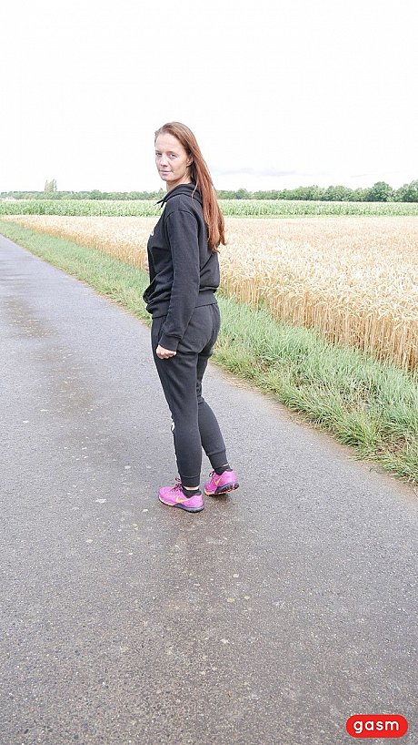 Pretty teen gets picked up with a pink trailer and gets her boobs sucked - Image 3 of 15  in Pornstar category  