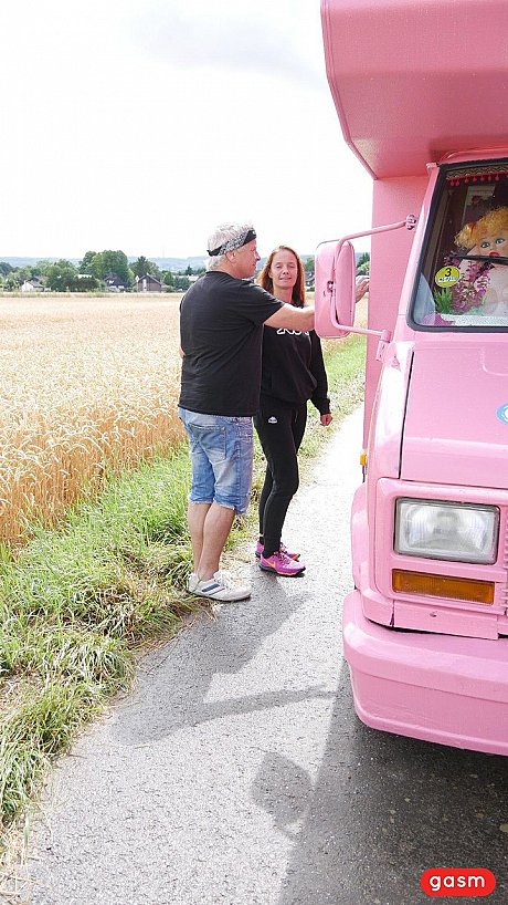 Pretty teen gets picked up with a pink trailer and gets her boobs sucked - Image 6 of 15  in Pornstar category  