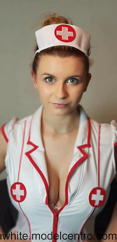 Charming nurse Isla White toys with a dildo before having POV hardcore sex - Image 9 of 19  in Ass category   featuring Isla White 