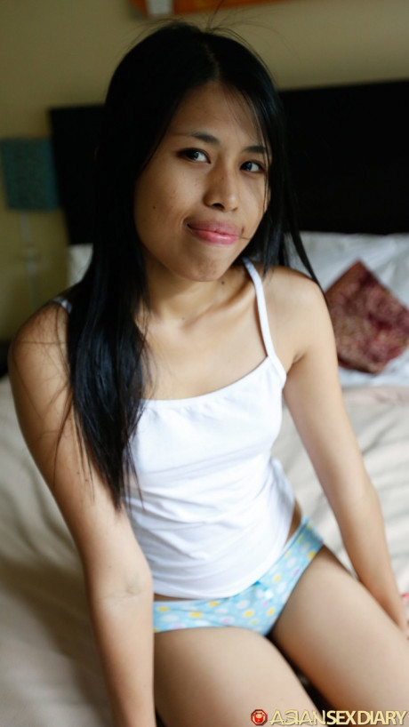 Thin Filipina Adelia gets her cute innocent snatch stretched by a nice dick - #1285397