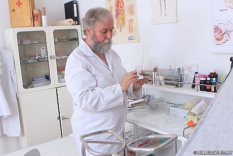 Young young young Timea Bella strips and gets nailed by an older gynecologist - Image 1 of 20  in Pussy category   featuring Pavel Terrier, Timea Bella 