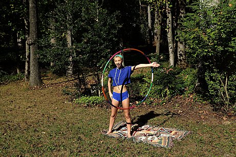 Petite flexible teen Kenzie Reeves doing yoga and masturbating outdoors - Image 2 of 21  in Pussy category   featuring Kenzie Reeves 